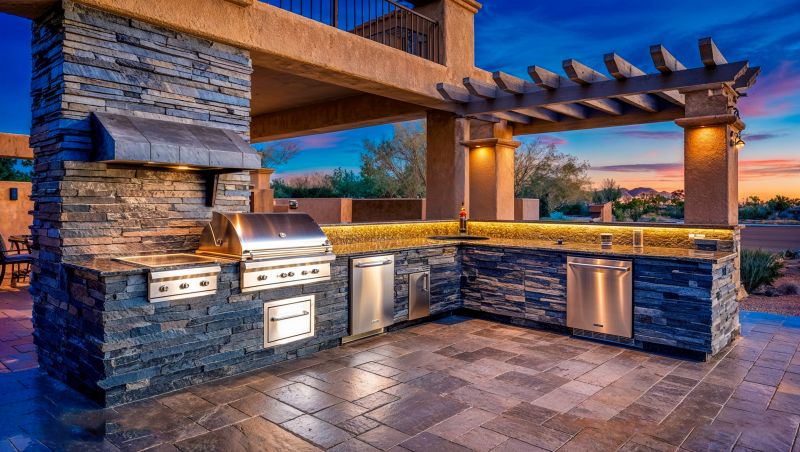 Outdoor Kitchen with Granite